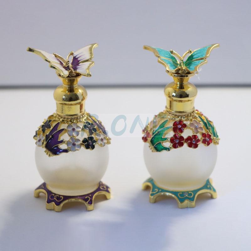 RO-PB016 Vintage perfume bottle with butterfly flowers