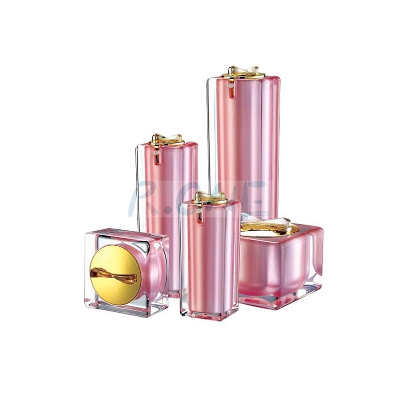 RO-CS013 Square-shaped acrylic cosmetic sets with bowknot