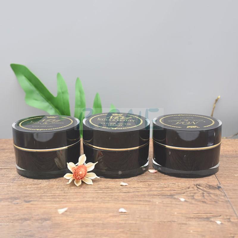 RO-CJ031 Black color cylinder shaped empty cream jar