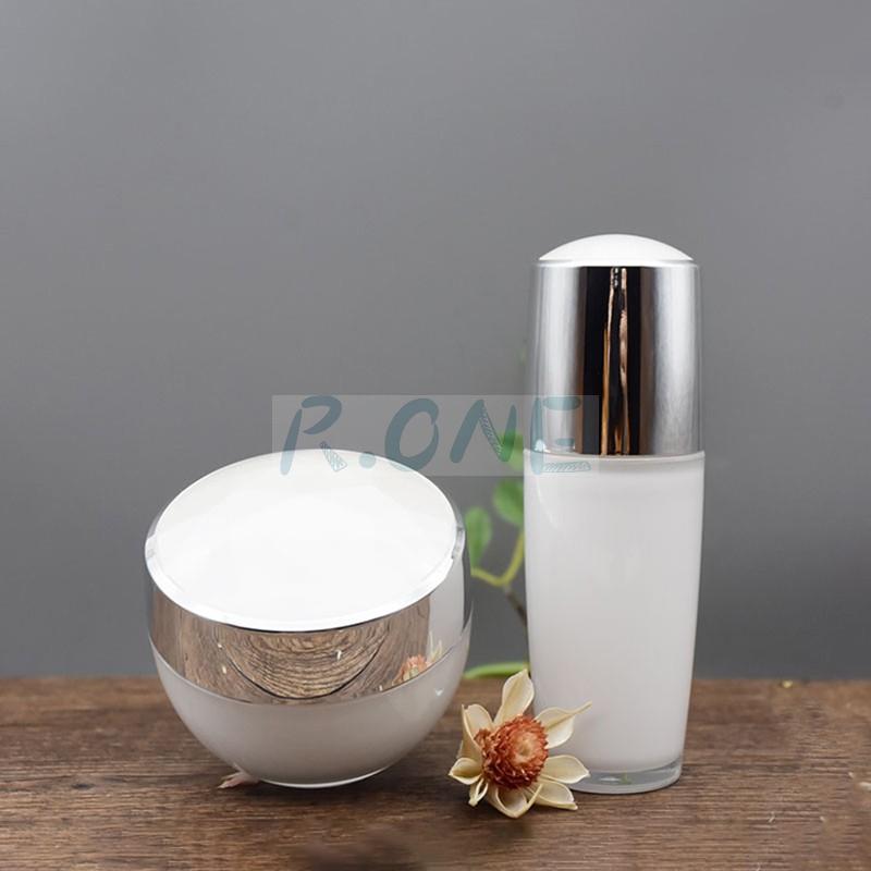RO-CS035 Pearl white cosmetic sets with screen printing