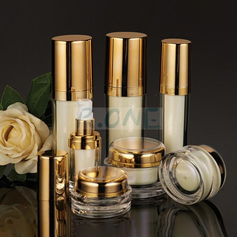 RO-CS082 Professional manufacture of golden color cosmetic containers