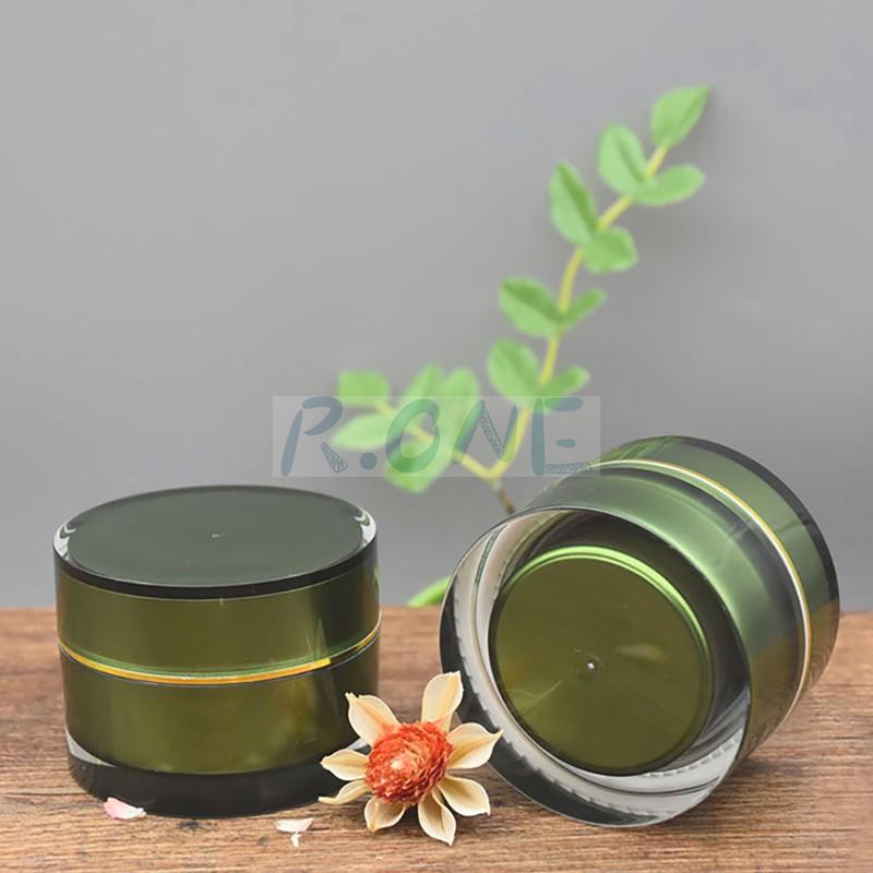 RO-CJ027 Dark green cylinder shaped cream jar