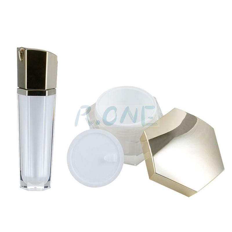 RO-CS022 Unique hexagon plastic cosmetic packaging sets