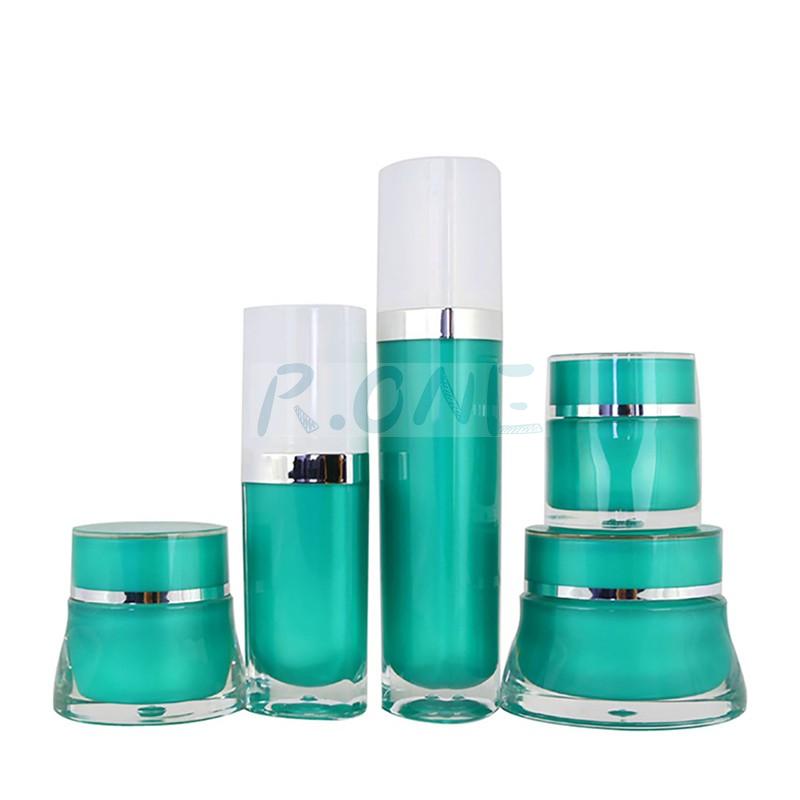 RO-CS072 New design trapeziform cosmetic container with round lids
