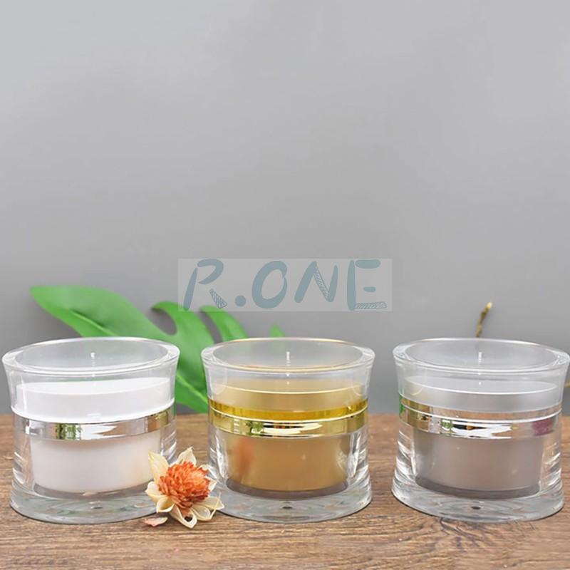 RO-CJ026 Waist acrylic cosmetic jar with double wall