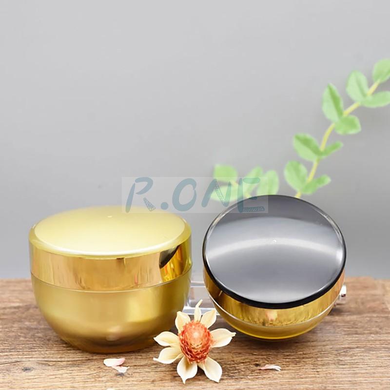 RO-CJ034 Golden bowl acrylic cosmetic cream jar