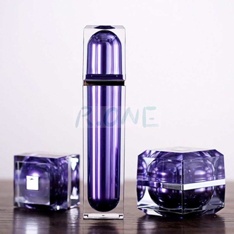 RO-CS059 Diamond round shape acrylic lotion bottle