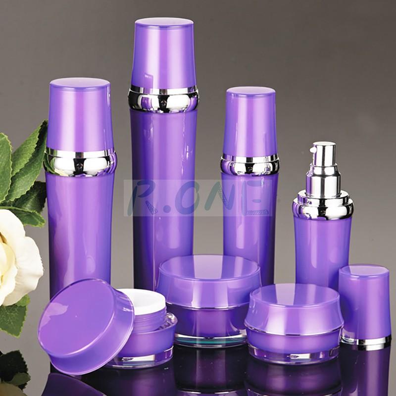 RO-CS055 Drum shaped acrylic jar bottle cosmetic packaging
