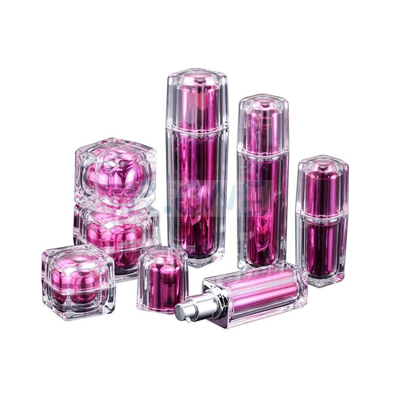RO-CS066 Customized square crystal clear acrylic cosmetic sets