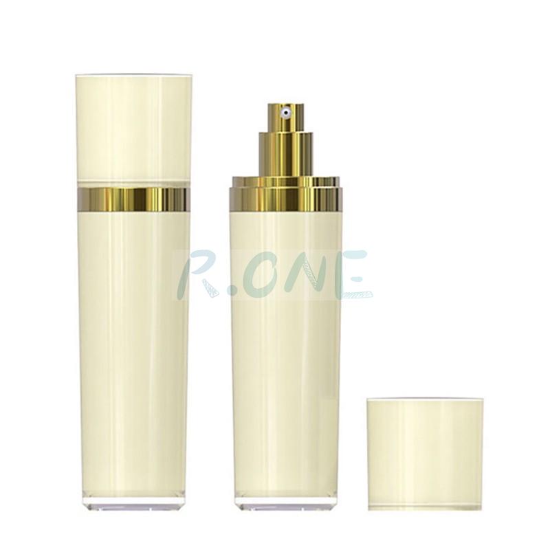 RO-LB019 Pearl white acrylic cosmetic lotion bottles