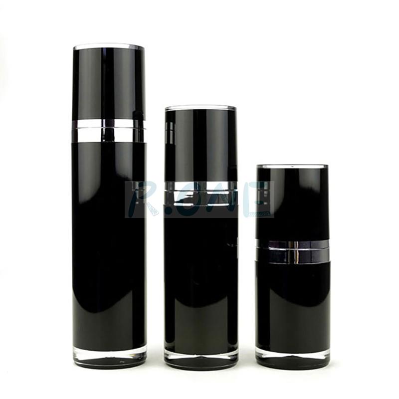 RO-LB014  Black color cylinder lotion bottle with pump head
