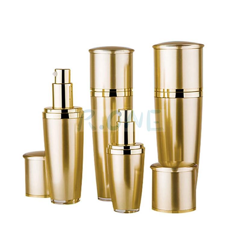 RO-LB015 Golden mushroom-shaped cosmetic lotion bottle